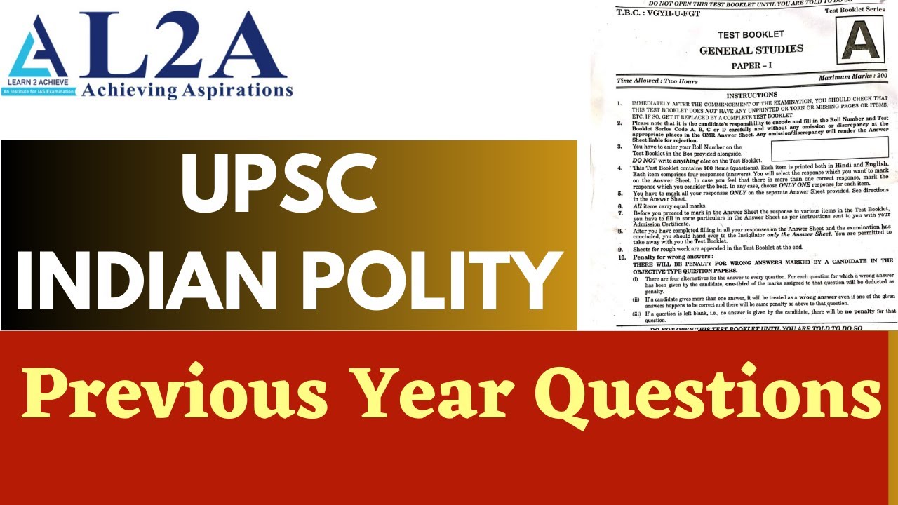UPSC INDIAN POLITY ALL PREVIOUS YEAR QUESTIONS| 1995-2022 |MCQ Top Most ...