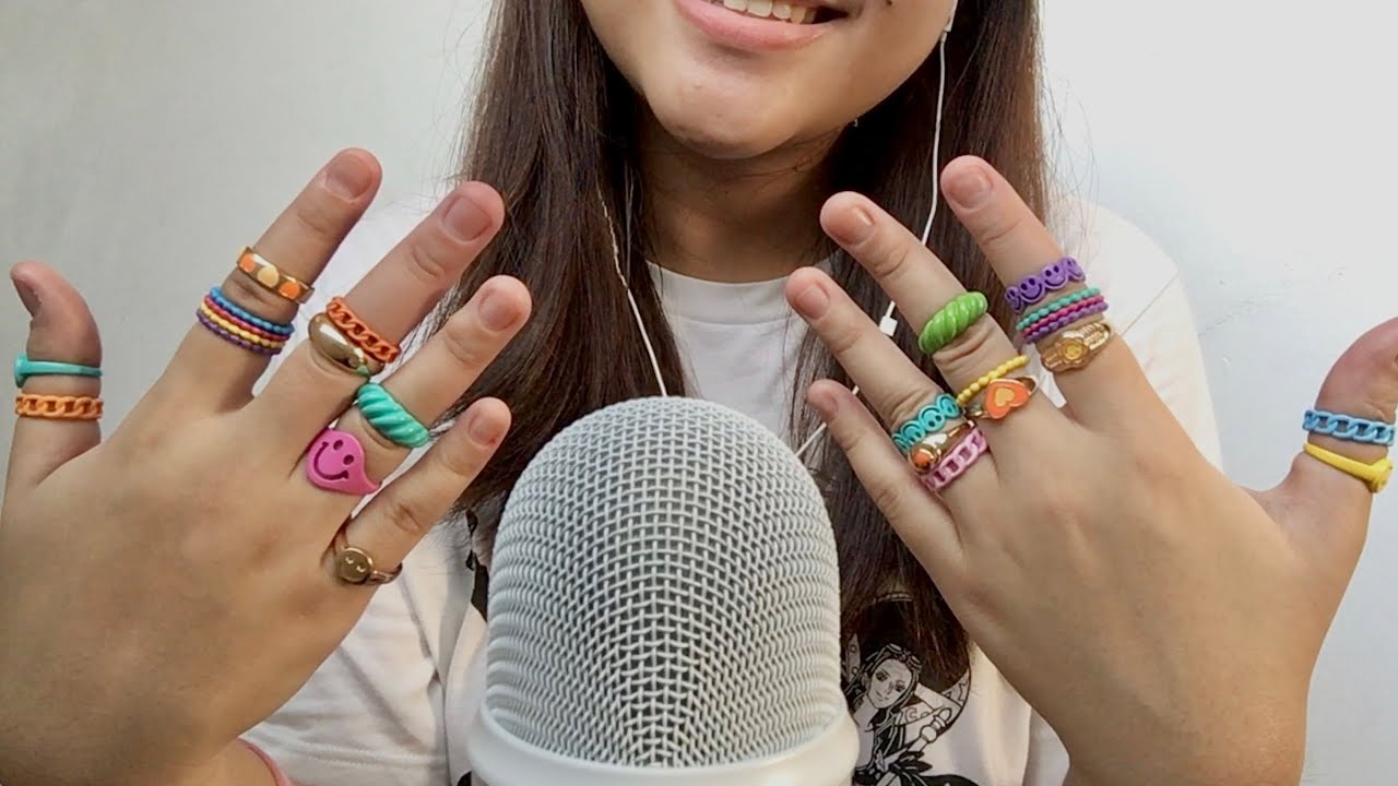 ASMR: Finger Fluttering with Rings 😴🌈 *TINGLY RING AND MOUTH SOUNDS ...