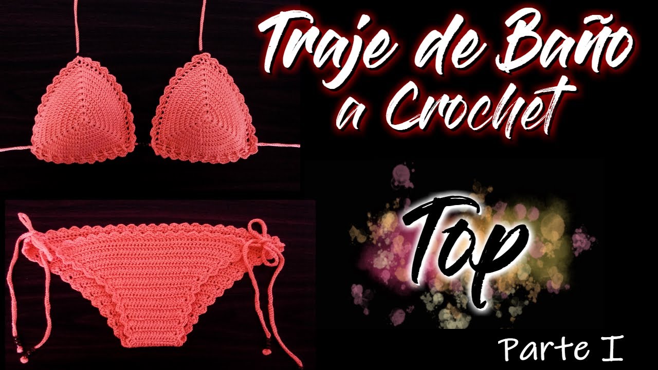 TRAJE DE BAÑO A CROCHET | PASO A | TOP BIKINI | I - YouTube