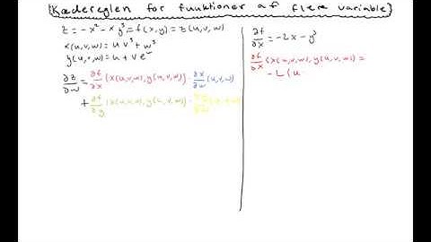 Kædereglen for funktioner af flere variable