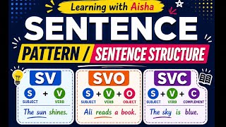 Sentence Patterns in English | SV, SVO, SVC Explained Easily