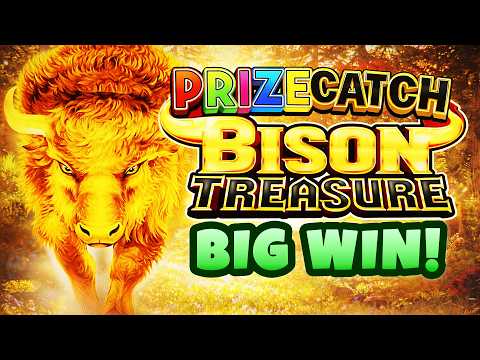 BIG WIN in Prize Catch Treasure Bison by Konami at South Point in Las Vegas!