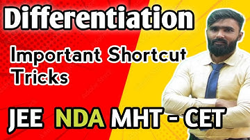 Differentiation |Important Shortcut Tricks|12th Std|JEE |MHT CET |NDA|Pradeep Giri Sir