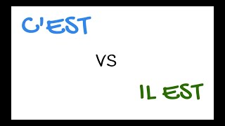 The difference between "C'est" and "Il est"
