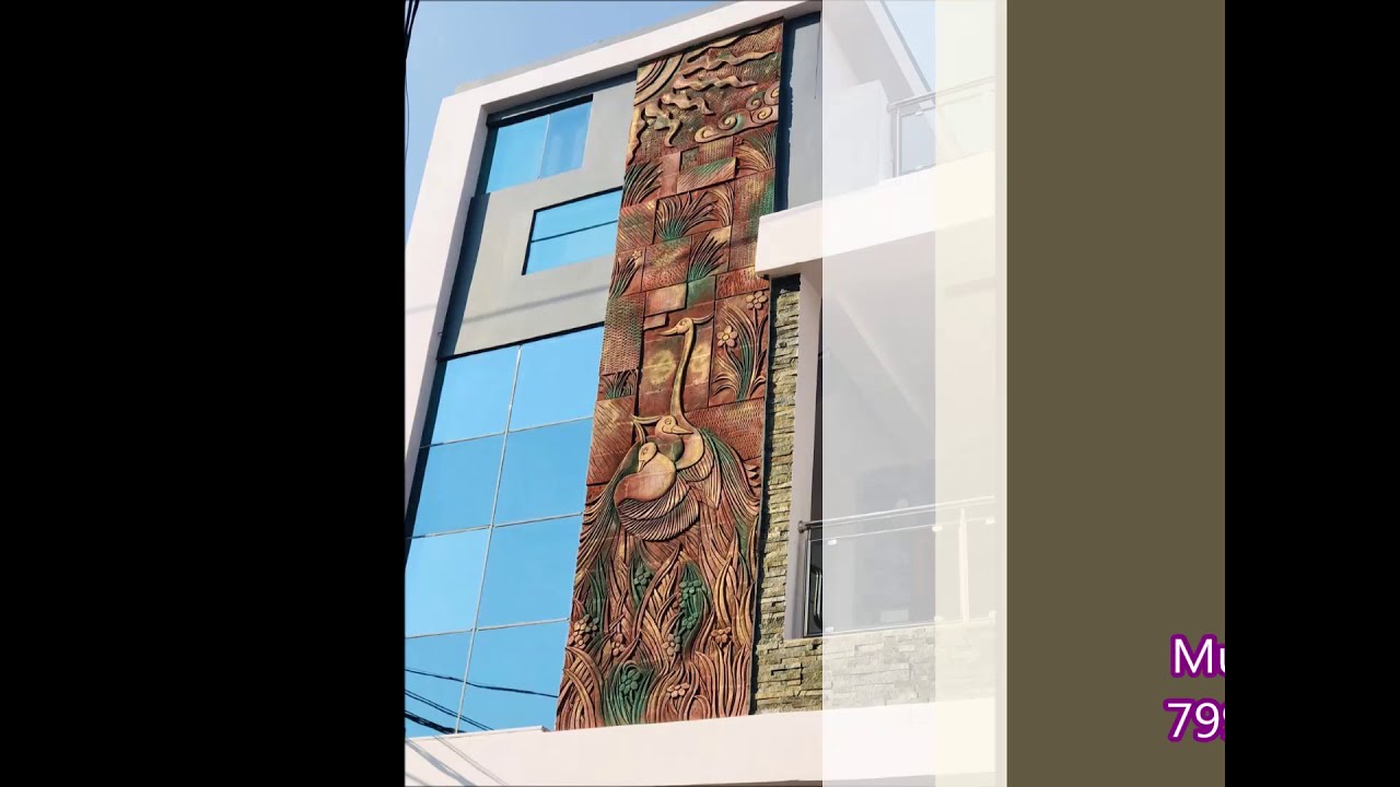 New House Front Elevation mural work in Hyderabad By 7997977991