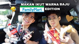 MAKAN IKUT WARNA BAJU 👕 FAMILYMART EDITION 😋