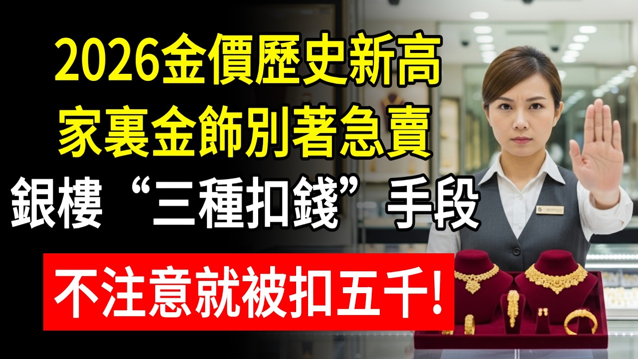 2026金價歷史新高：家裡老金飾別急著賣！銀樓沒說的「三種扣錢手段」：阿志揭秘這兩行小字，一兩金子差點少領五千塊！