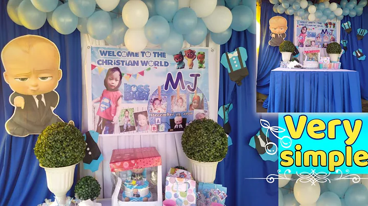 Birthday and Christening  Decoration Ideas | Simple Boss Baby Party Ideas at Home