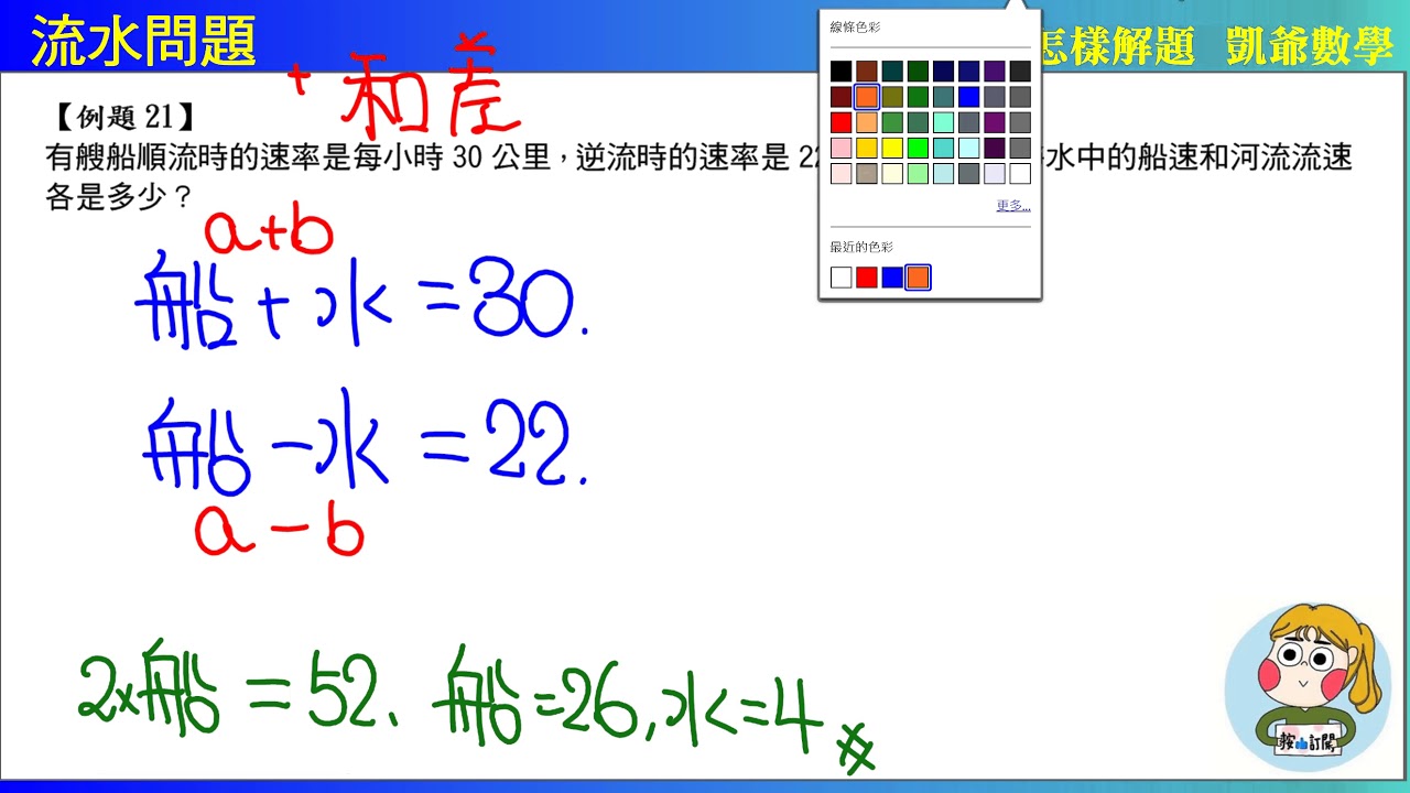 小六下課內數學怎樣解題21 流水問題凱爺數學 Youtube
