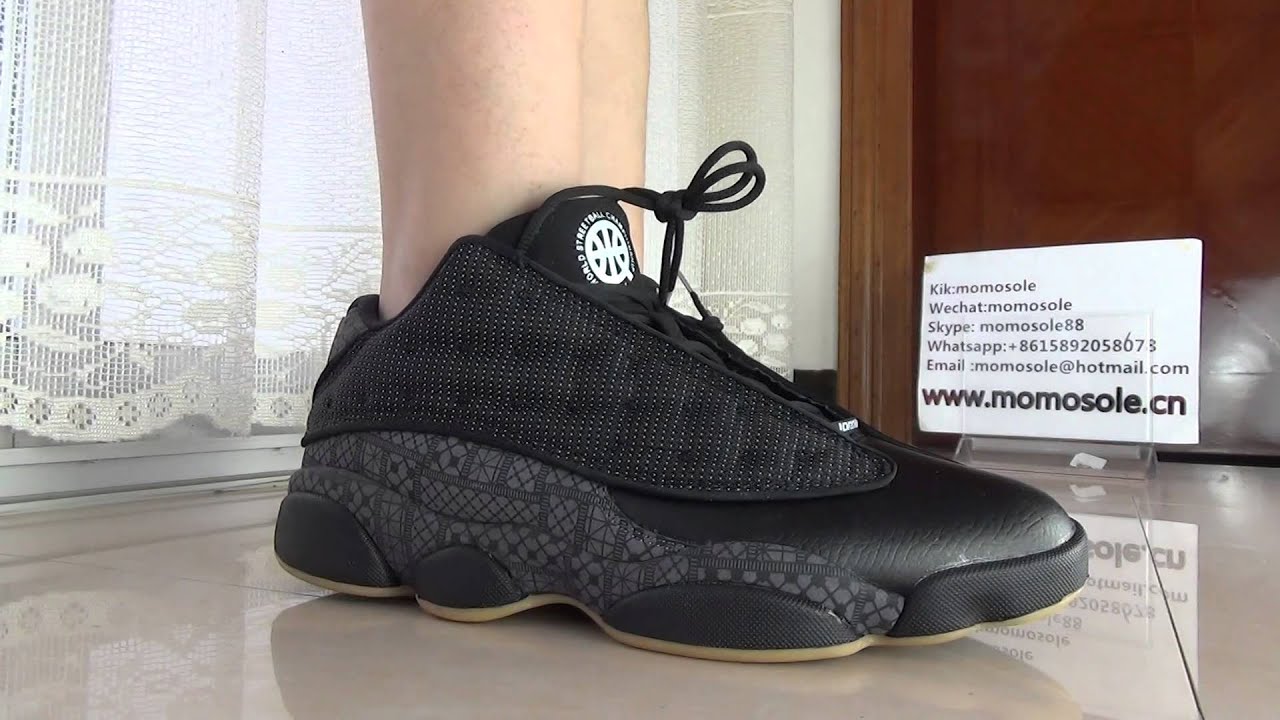 Authentic Jordan 13 low Quai 54 on foot from: momosole.cn freeshipping -  YouTube