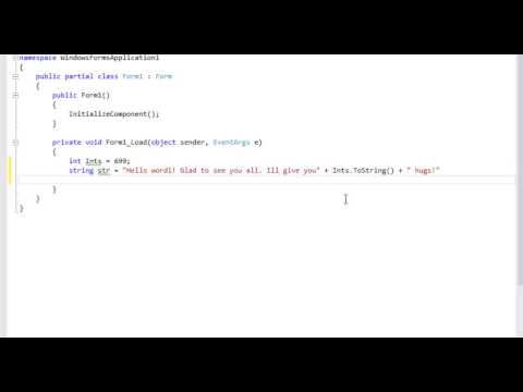 vbnet and c sharp - tut .1