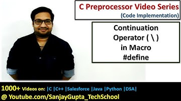 Break macro in multiple lines using continuation operator (\) in c programming | by Sanjay Gupta