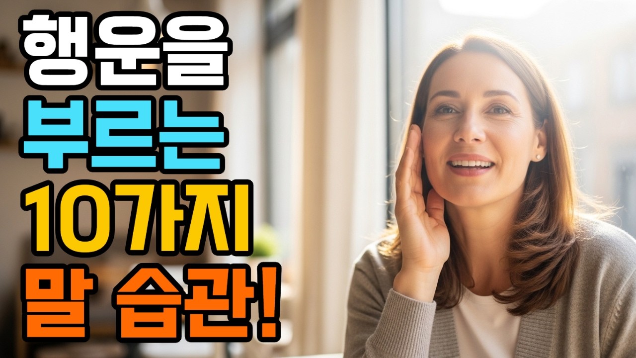 행운을 부르는 10가지 말 습관!