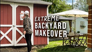 Epic Backyard Makeover: DIY Patio, Cottage Shed Makeover & Cute Patio Decor! Outdoor Transformation