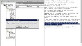 Correct Way to Create or ReCreate Logins in MSSQL2000 for PS's