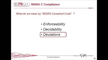 MISRA C Compliance - Excerpt from An Introduction to MISRA C:2012 Webinar