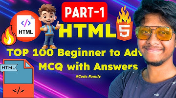 Part-1 of HTML TOP 100 Beginner to Advance MCQ questions and answers | ⁨@codefamily #htmlmcq #html