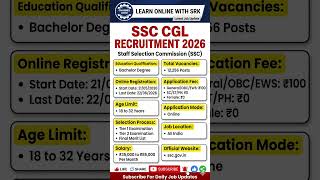 SSC CGL 2026 🔥 New Vacancy -😎🤓💡~#shorts #shortsfeed #shortvideo #study #ssccgl #ssc #sscgd #neet#cgl