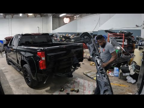 2021 Chevrolet Silverado how to take the back bumper off - YouTube