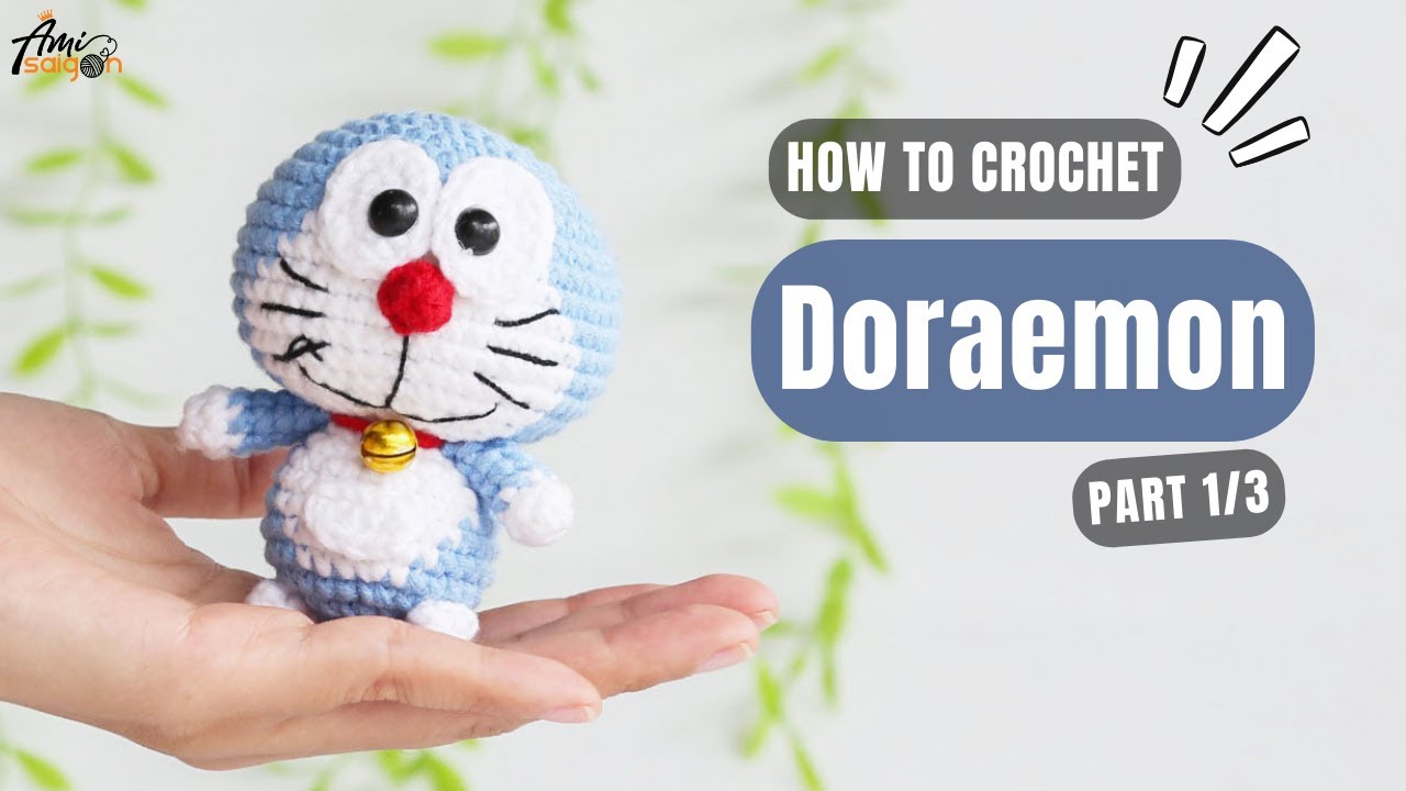 #667 | Doraemon Amigurumi (1/3) | How To Crochet Character Amigurumi | @AmiSaigon