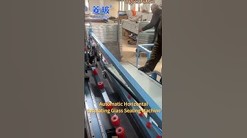 Automatic Horizontal Insulating Glass Sealing Machine #glass #factory #igu #machine #cnc #automation
