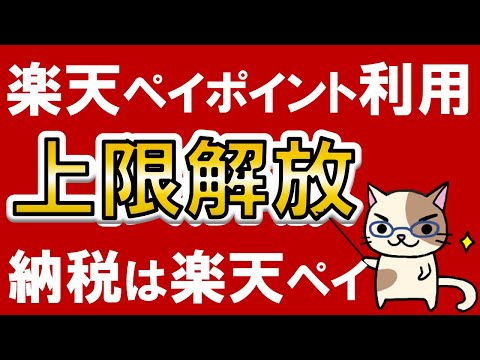 【楽天経済圏】納税最強楽天ペイ！楽天ポイント＆楽天キャッシュ利用の上限大幅UP！ポイント利用＆ポイント還元で固定資産税や自動車税支払い！！