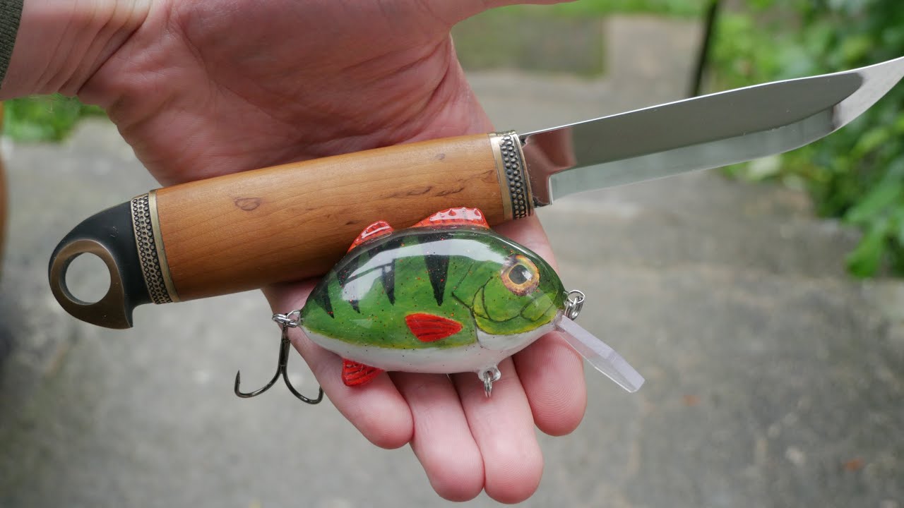 Carving a wooden fishing lure ASMR 🎣 Wood Carving No Talking YouTube