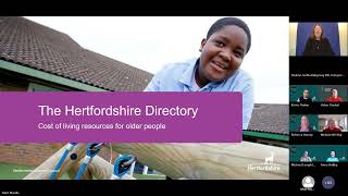 Older People Cost of Living Webinar for professionals 2025