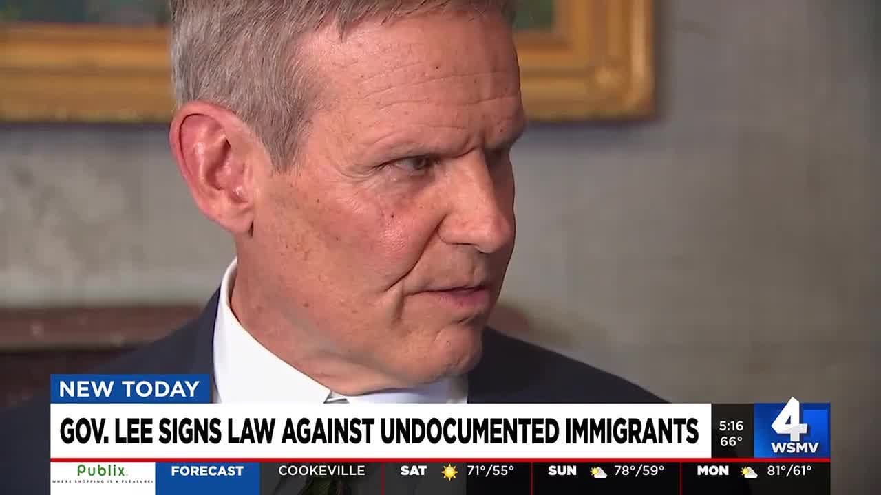 Governor Lee signs law against undocumented immigrants - YouTube