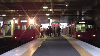 [現役の先輩と引退した後輩]名鉄6030F+6047F 1622ﾚ急行豊川稲荷 前後駅到着