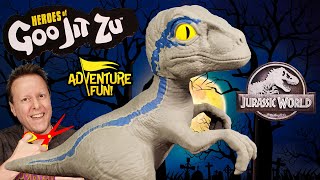 What’s Inside Heroes of Goo Jit Zu Jurassic World Velociraptor Blue Adventure Fun Toy review!