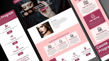 Build A Responsive Salon Website using HTML CSS and JavaScript