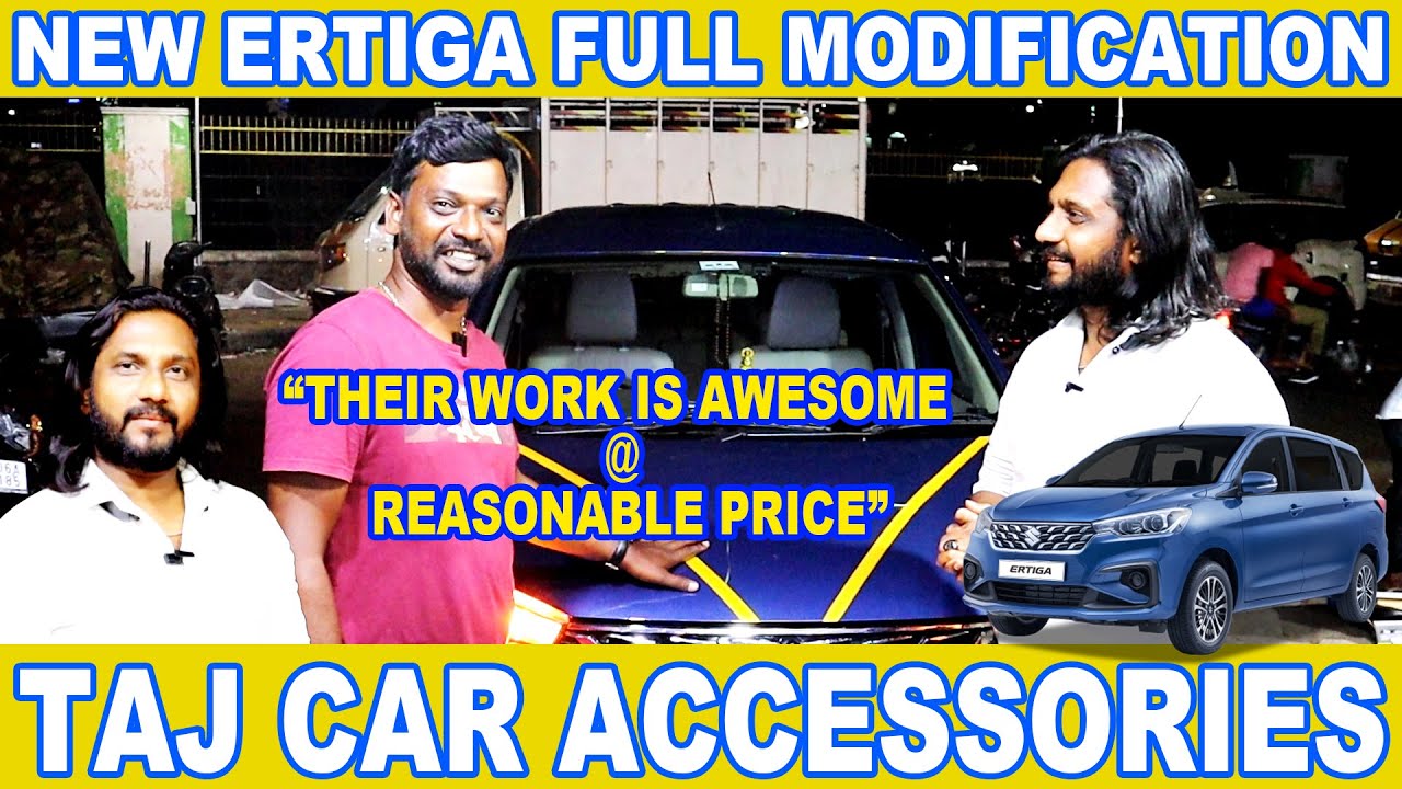NEW WHITE ERTIGA FULL MODIFICATION TAJ CAR ACCESSORIES For Enquiry