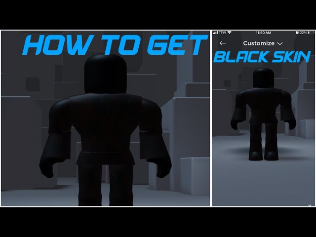 How To Make Your Avatar All Black, Roblox Tutorial