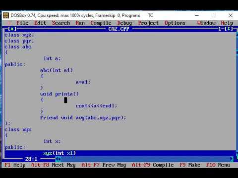 Using a friend function, find the average of three numbers from three ...