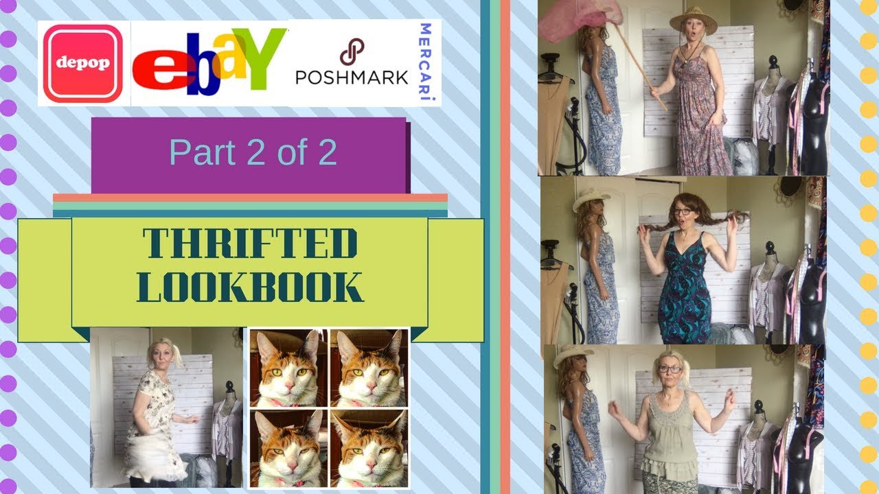 2 of 2 Thrifted LookBook - Reseller Modeling Thrifted Finds & Gigi Maria