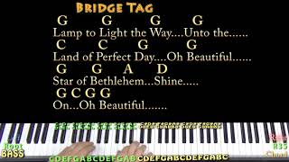 Video thumbnail of "Beautiful Star Of Bethlehem (Christmas) Piano Cover Lesson in G with Chords/Lyrics - Arpeggios"