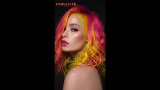 Stargazer Yellow and Pink Semi-Permanent Hair Dye Application