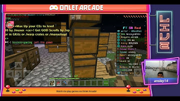 playing Minecraft pe fallentech Skyblock red server