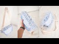 Ruffle Quilted Bag Sewing Pattern — sew a romantic quilted shoulder bag with frill detail