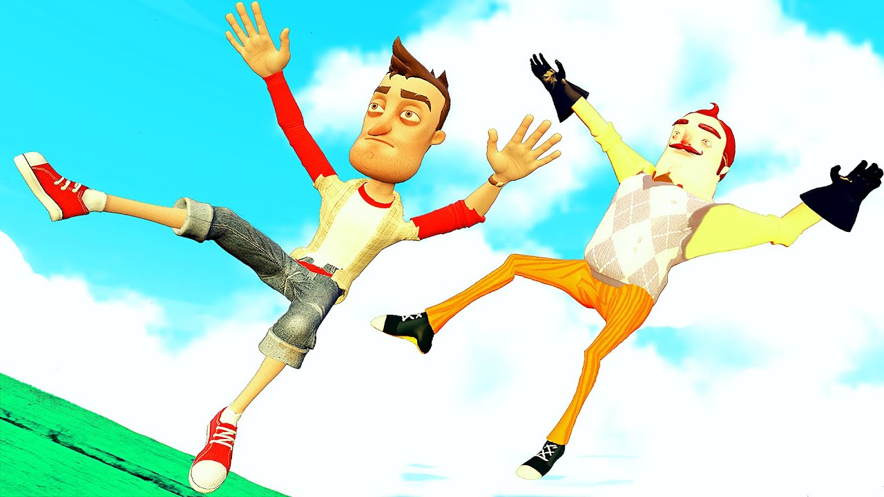 Hello Neighbor 2: Crazy Ragdoll Jumps & Epic Falls episode 