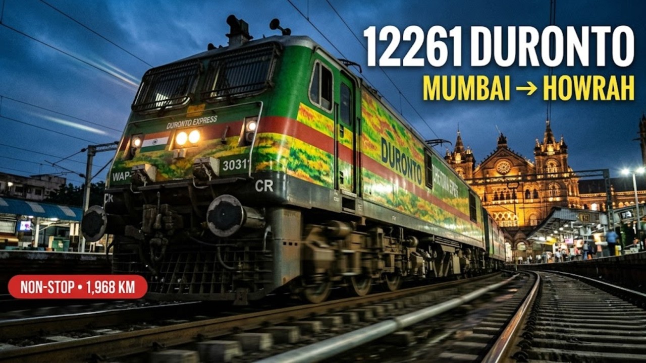 12261 AC Duronto Express | Mumbai CSMT to Howrah | India's Non-Stop ...
