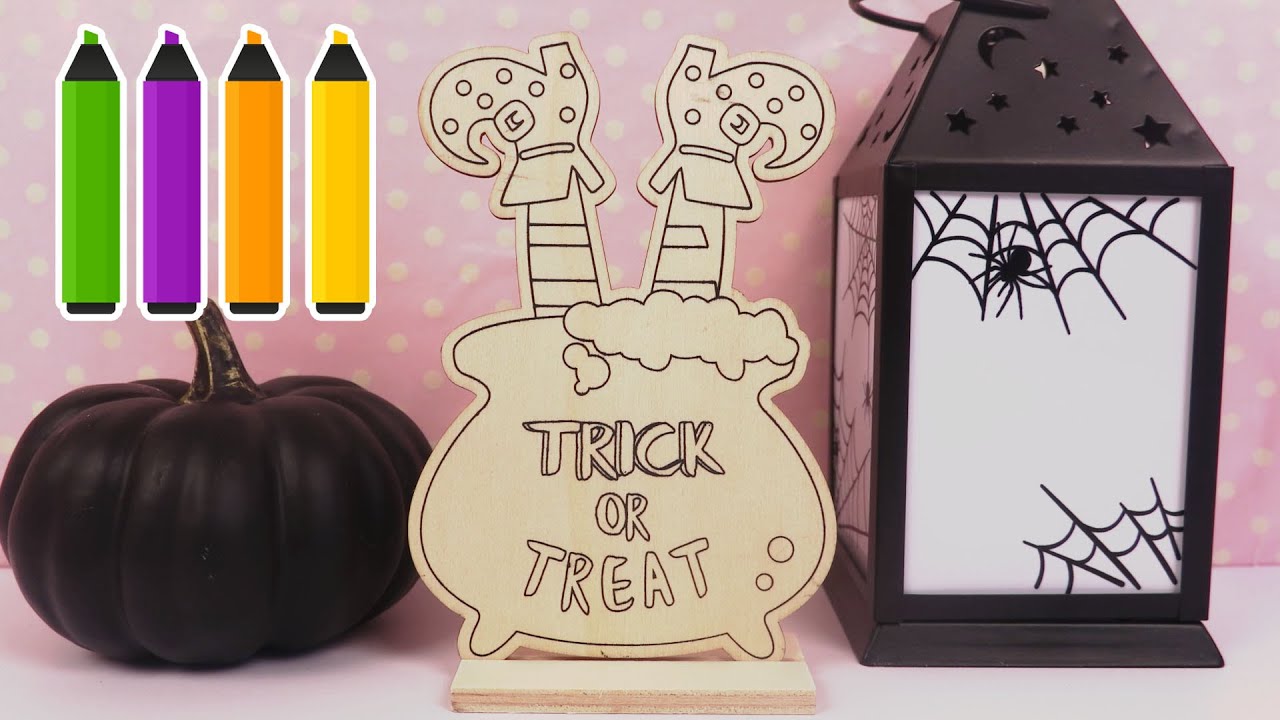 Halloween 🎃 Marmite de Sorcière Coloriage pour Enfants