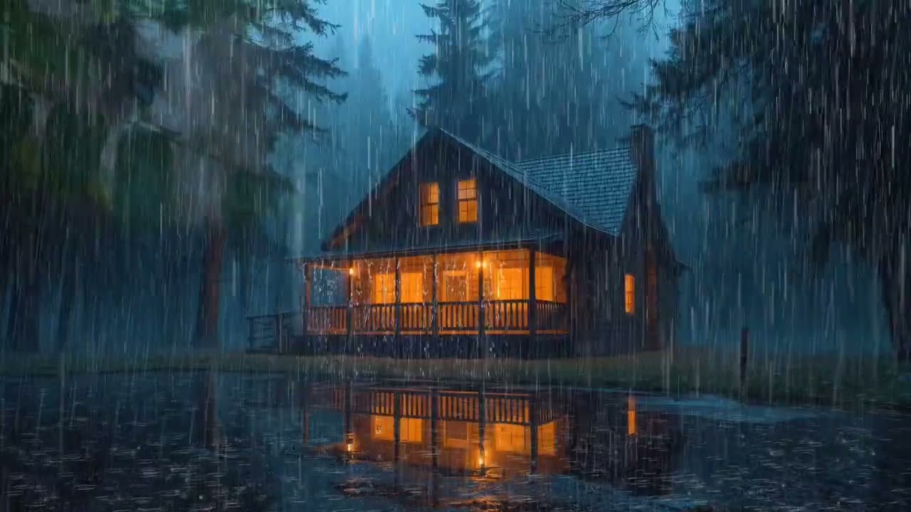 Rain Sounds in a Dark Bedroom (No Ads) 🌧 | Relaxing Japanese Rainy Night for Deep Sleep & Relaxation