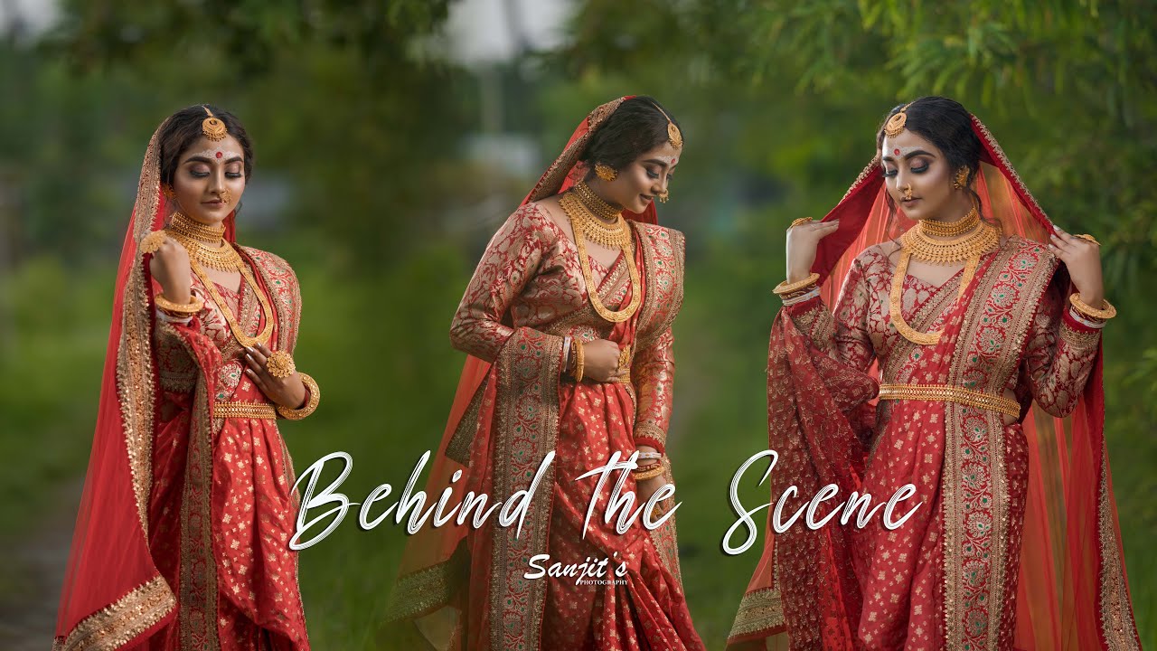 Bengali Bride Outdoor Demonstration Photoshoot Behind the Scene