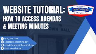Website Tutorial: How to Agendas & Meeting Minutes