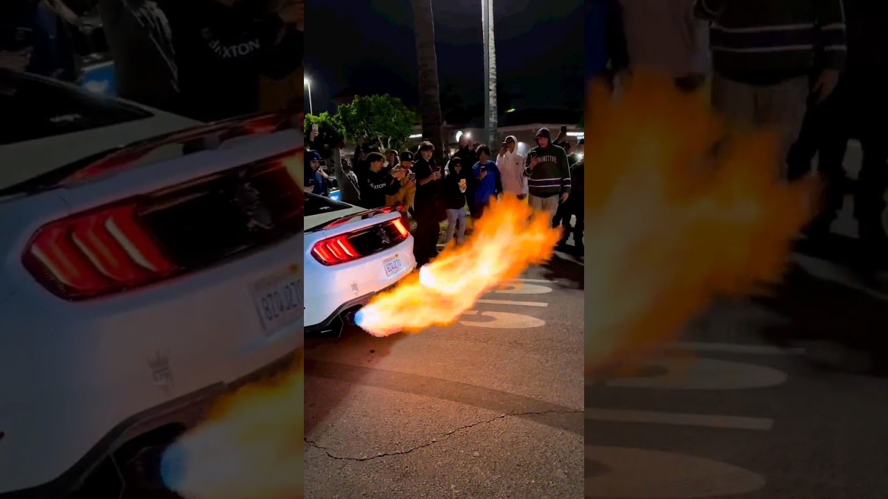 flame blasting 🔥 mustang 