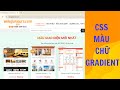 Css Đổi màu Text thành màu dải màu Gradient