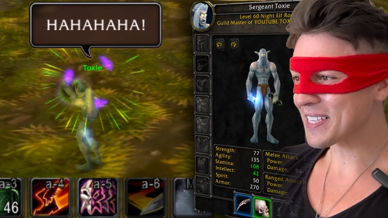 Naked Lvl 60 Rogue DESTROYS Rank 14 Rogue - WoW Anniversary