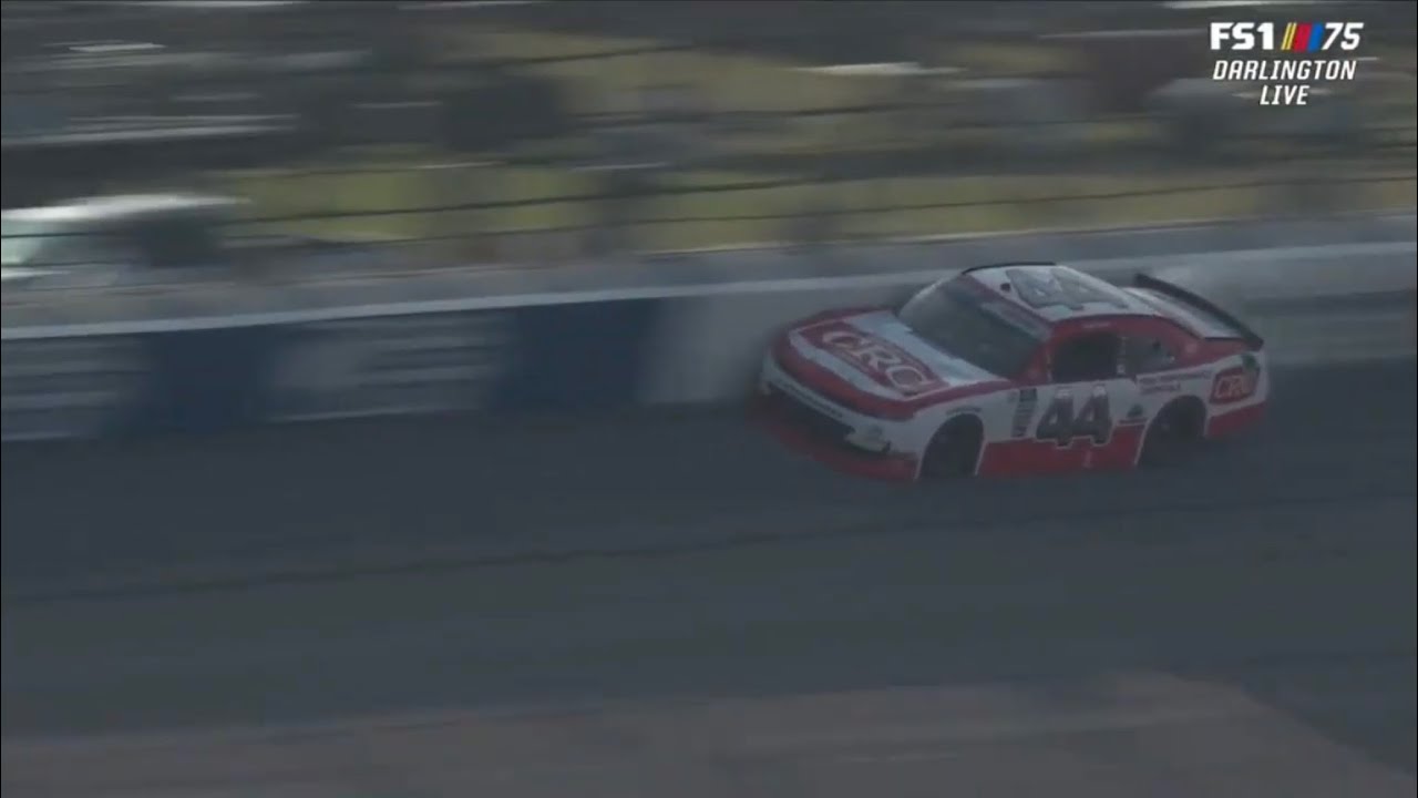 SAGE KARAM WALL RIDE IN QUALIFYING IN THE NASCAR XFINITY DARLINGTON 2023 RACE